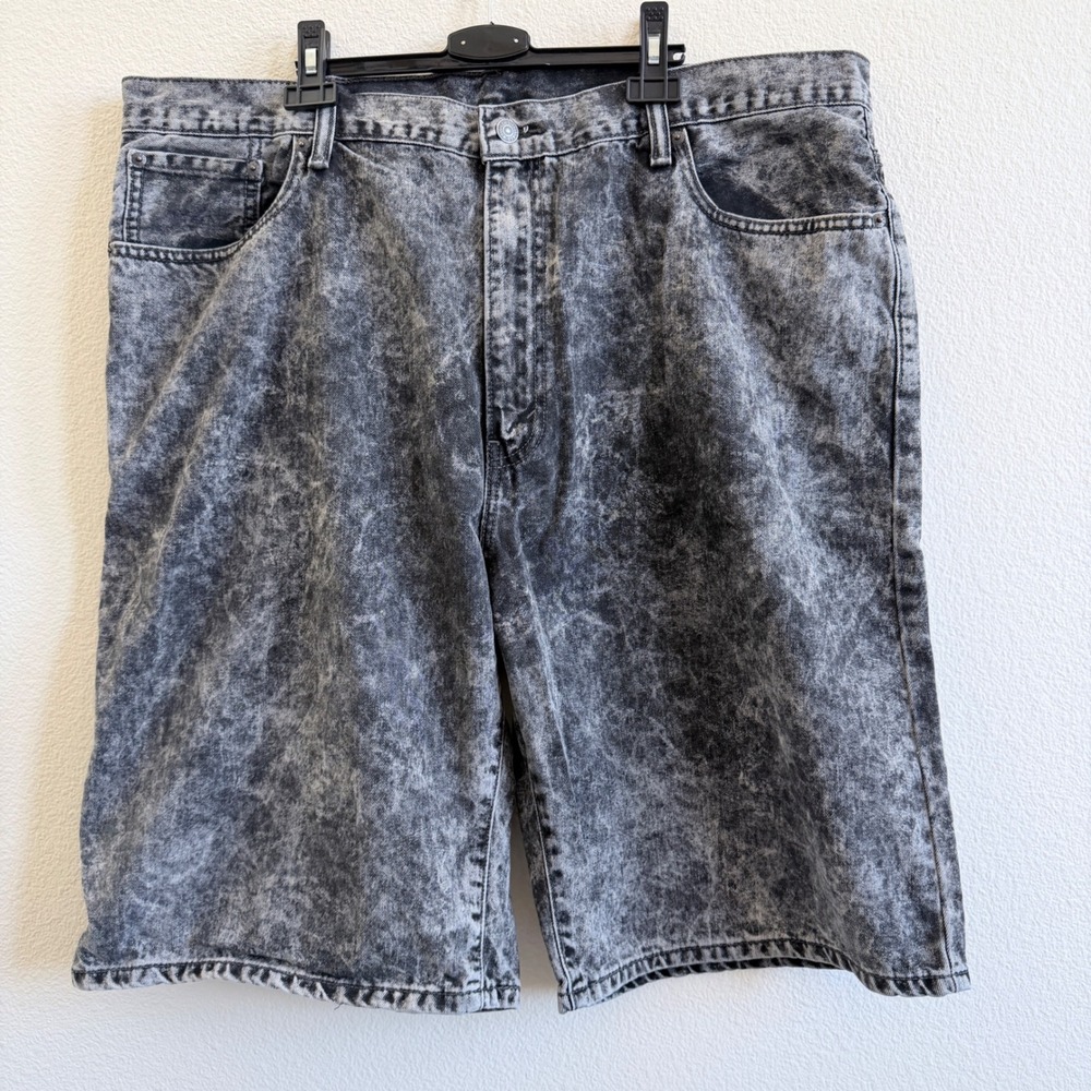Levis 569 Loose Straight Men 42 Acid Wash Grey Denim Shorts 35569-0238 Skater